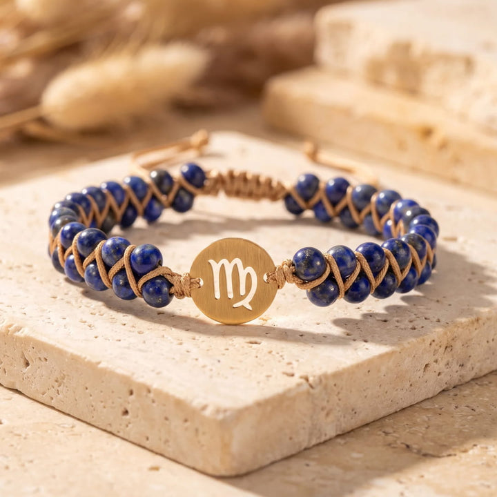 "12 Constellations" Braided Bracelet in Natural Stones