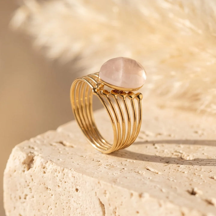 Aura of Love Ring in Rose Quartz