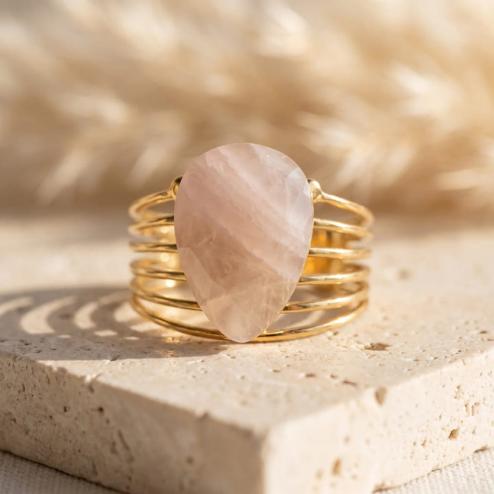 Aura of Love Ring in Rose Quartz