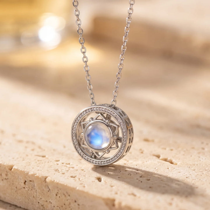 Rotating Pendant "Sweetness of Emotions" in Moonstone