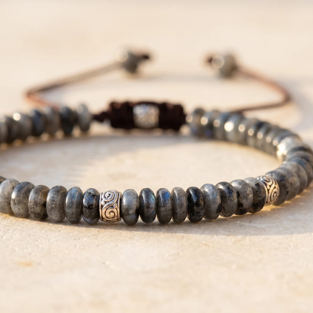 "Inner Strength" Bracelet in Larvikite