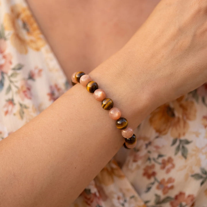 "Positive Momentum" Bracelet Tiger's Eye & Sunstone