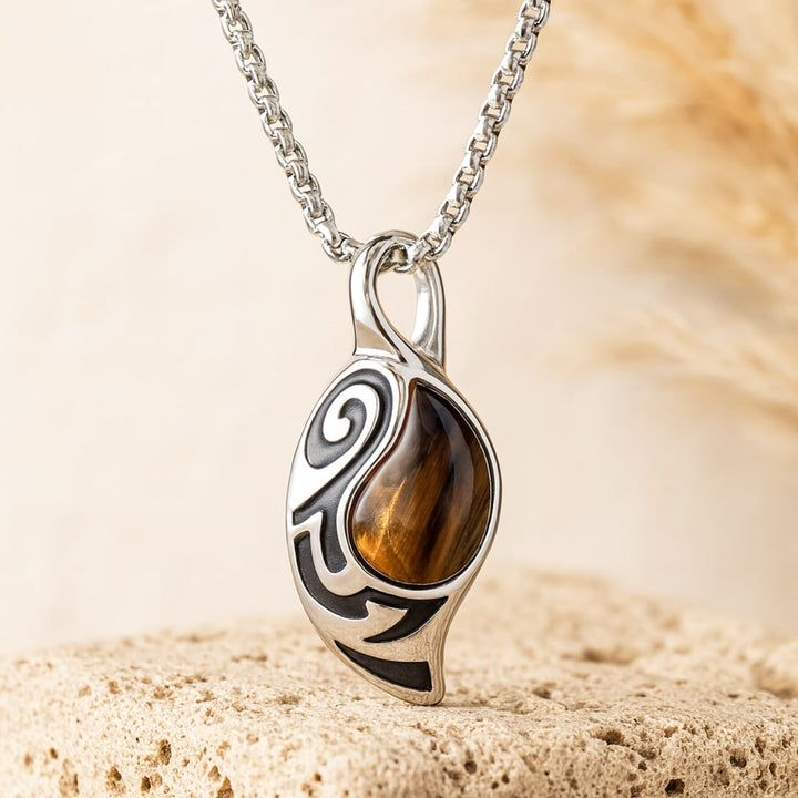 "Tribal Shield" Pendant in Tiger's Eye