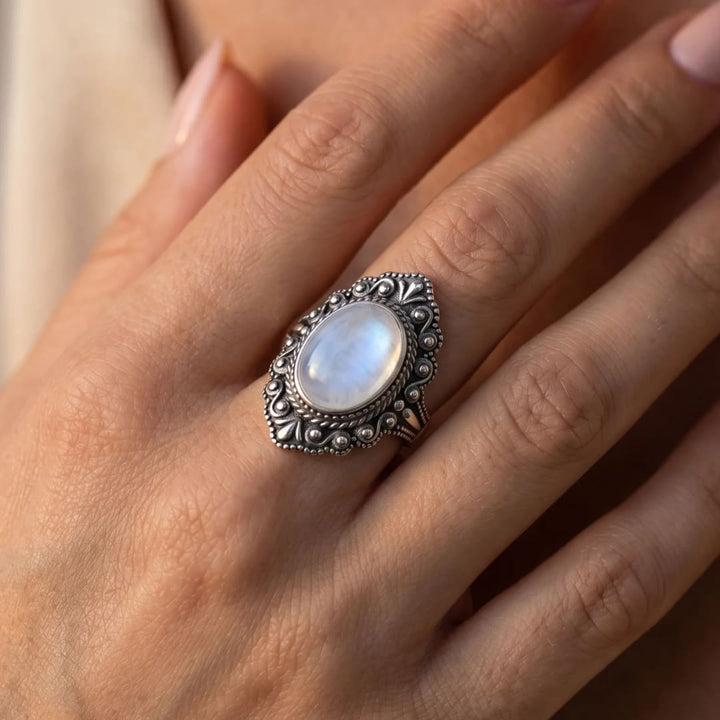 "Presage" Moonstone Ring