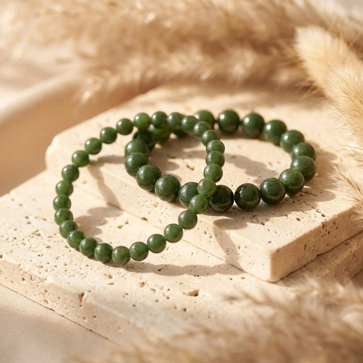 "Dhara" Bracelet in Nephrite Jade