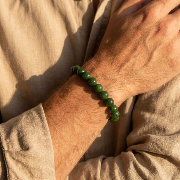 "Dhara" Bracelet in Nephrite Jade
