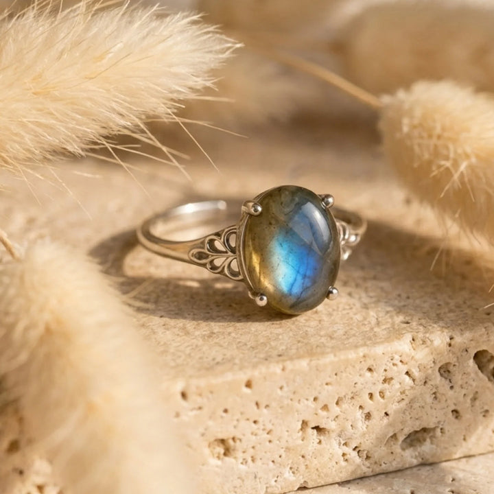 "Amara" Ring in Labradorite