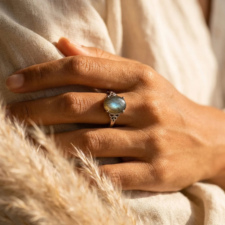 "Amara" Ring in Labradorite
