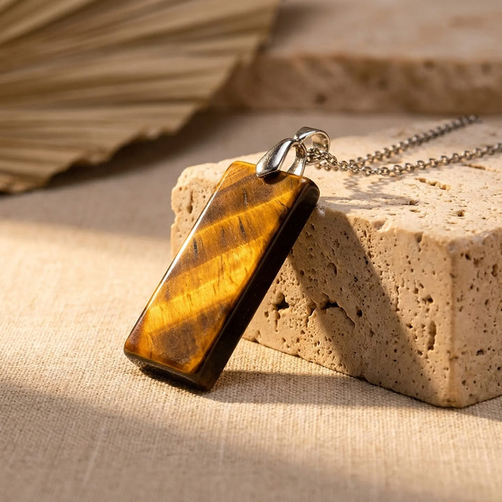 "Elegance & Power" Pendant in Tiger's Eye or Black Obsidian