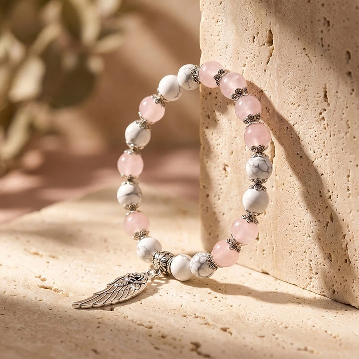 "Angel Wing" Bracelet in Natural Stones