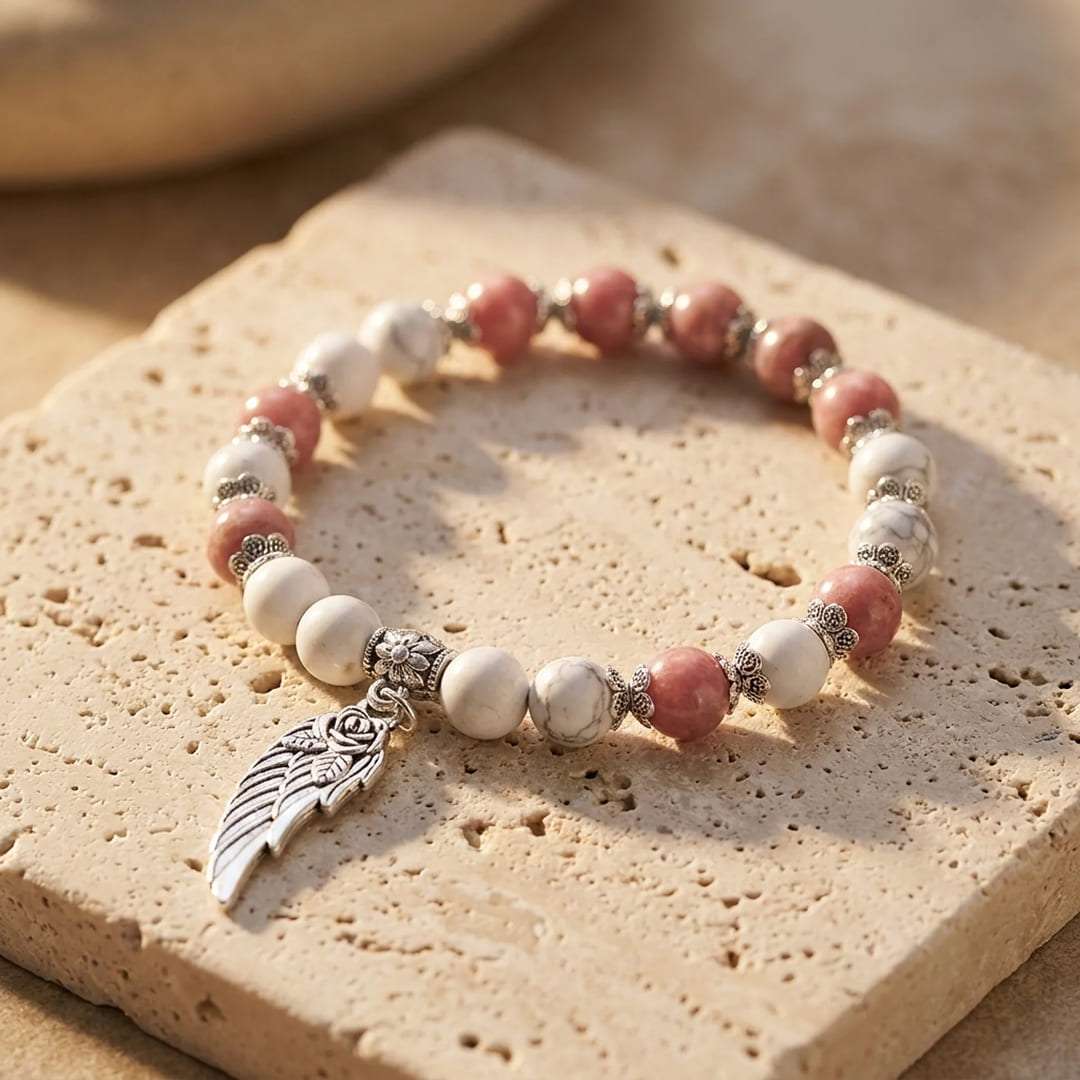 "Angel Wing" Natural Stone Bracelet