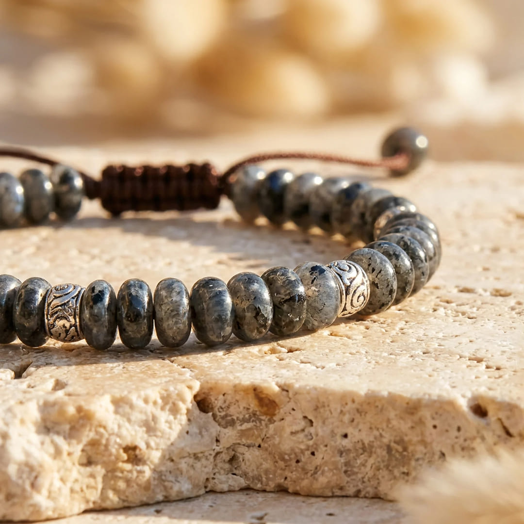 "Inner Strength" Bracelet in Larvikite