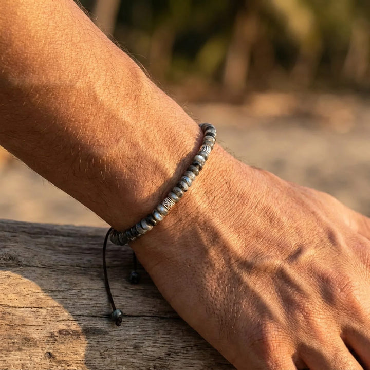 "Inner Strength" Bracelet in Larvikite