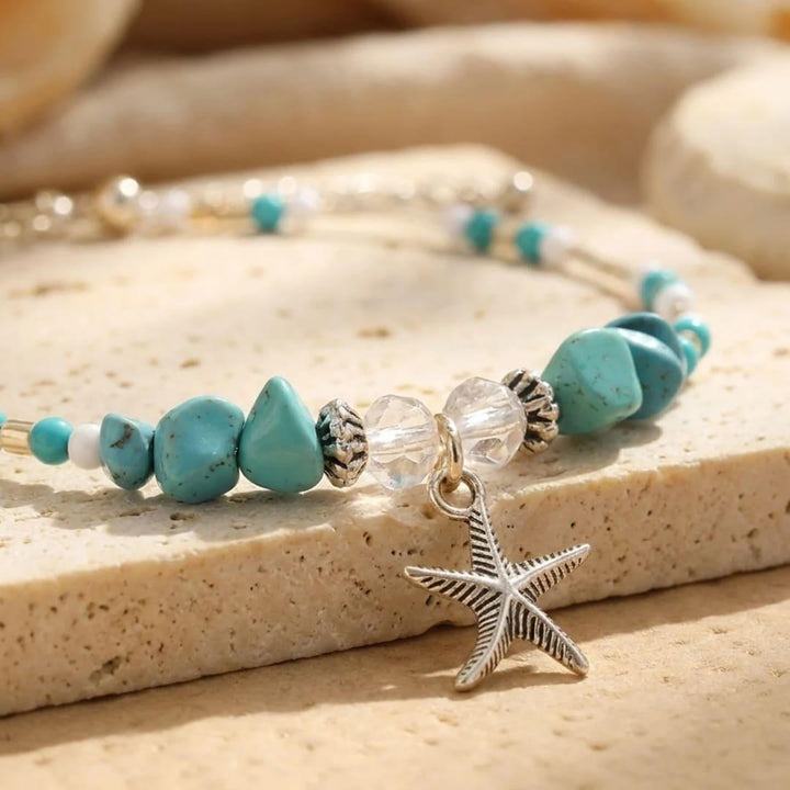 Turquoise Starfish Anklet