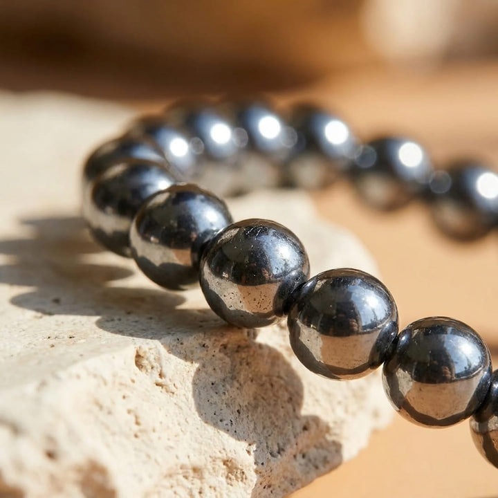 "Anchoring Symbol" Bracelet in Hematite