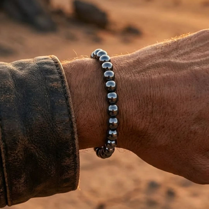 "Anchoring Symbol" Bracelet in Hematite