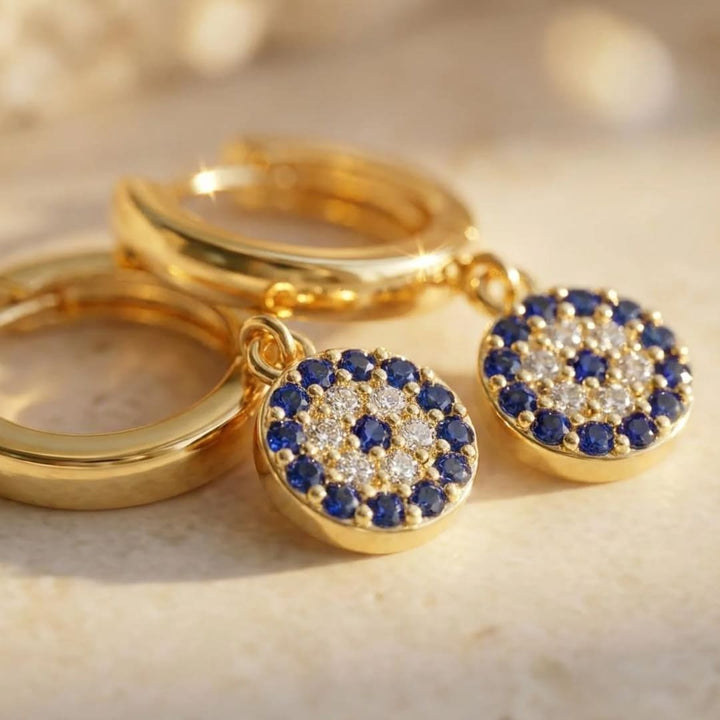 "Ear Rings 'Blue Eye' – Traditional Symbol of Protection