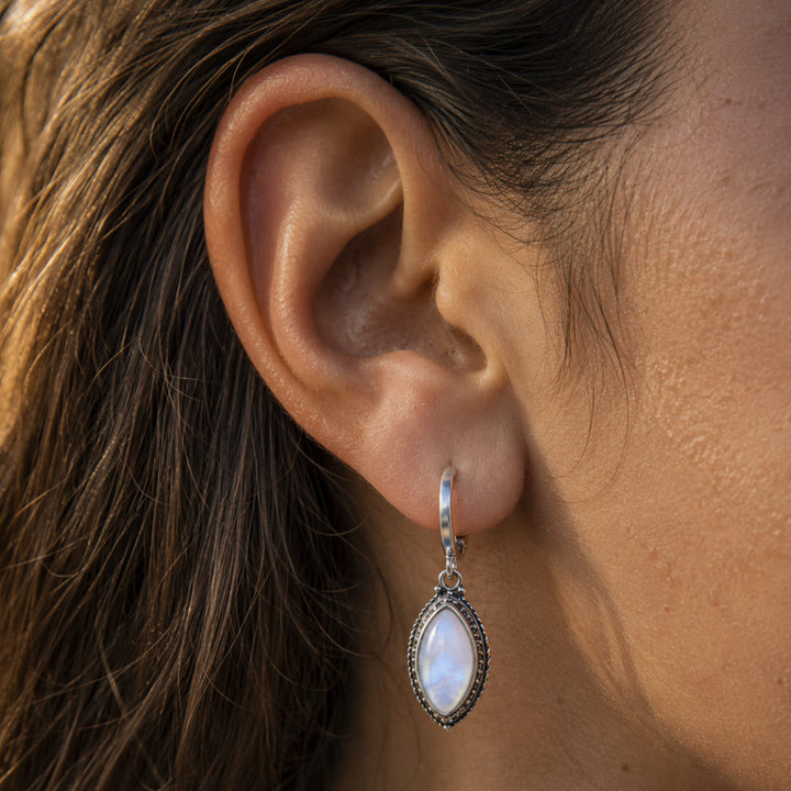 "Moonlight" Earrings in Moonstone