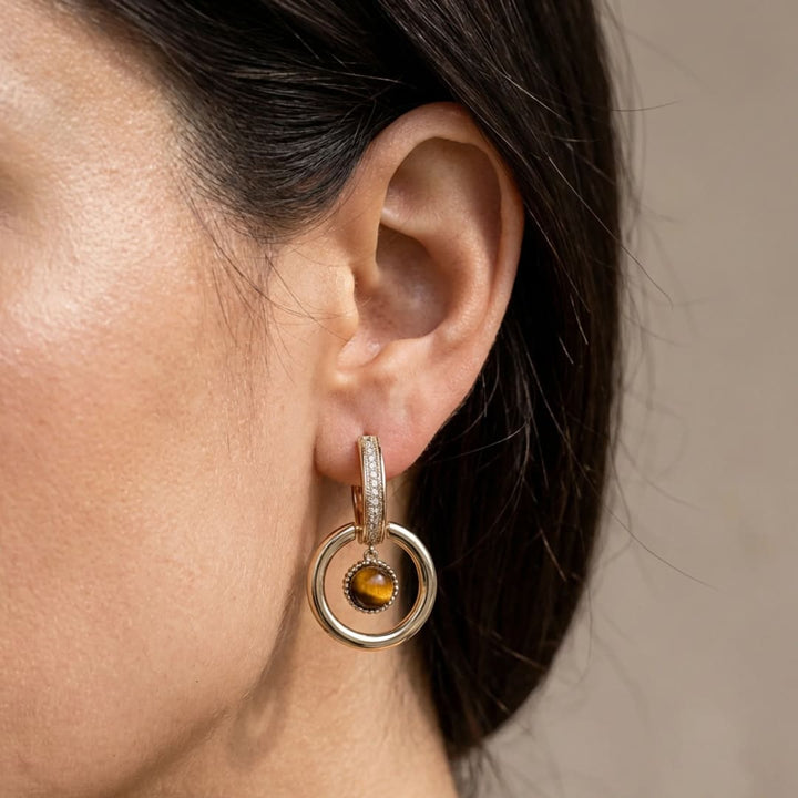 "Feline Glow" Tiger Eye Earrings