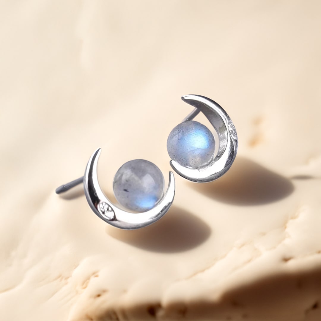 "Mystical Moons" Labradorite Earrings