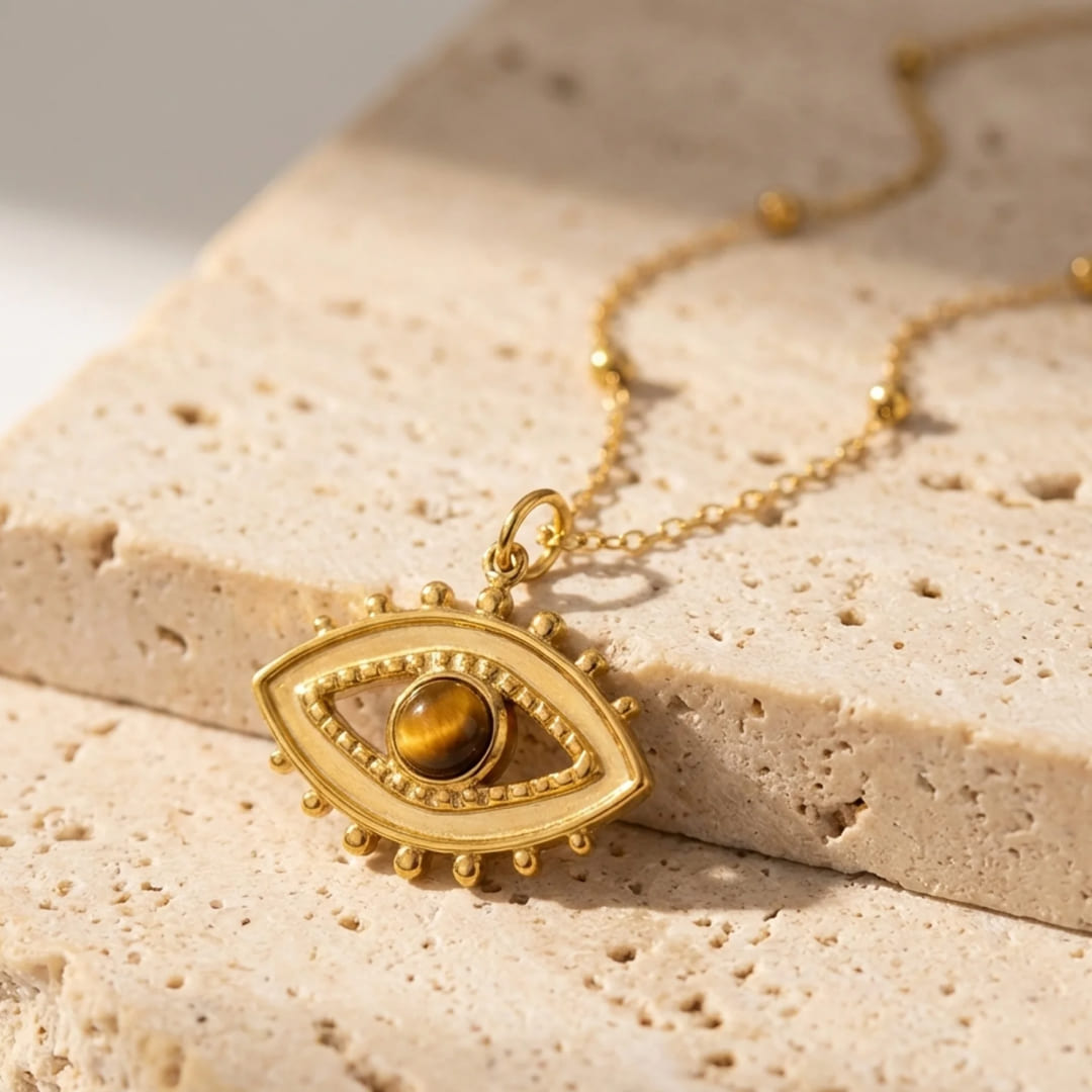 "Bad Eye" Necklace in Tiger's Eye