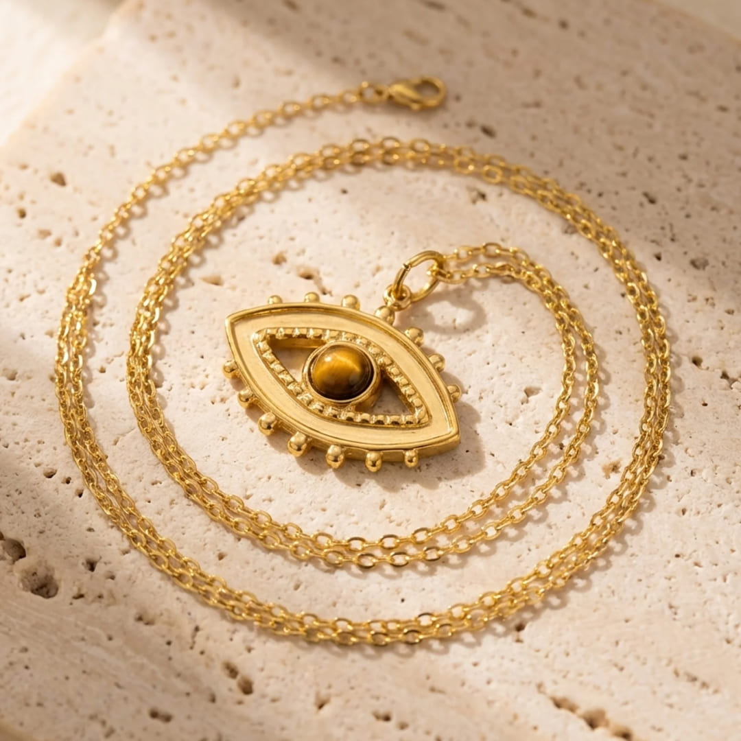 "Bad Eye" Necklace in Tiger's Eye