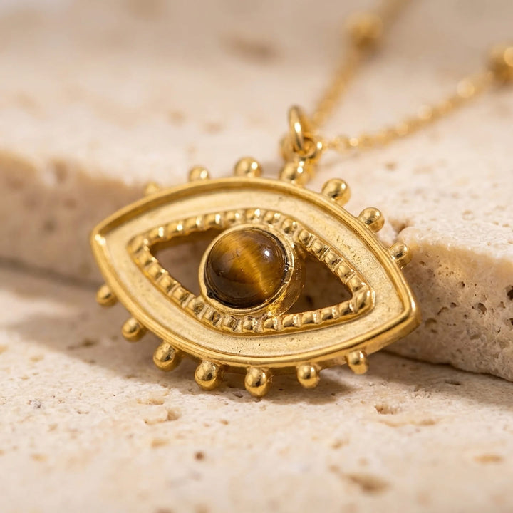 "Bad Eye" Necklace in Tiger's Eye