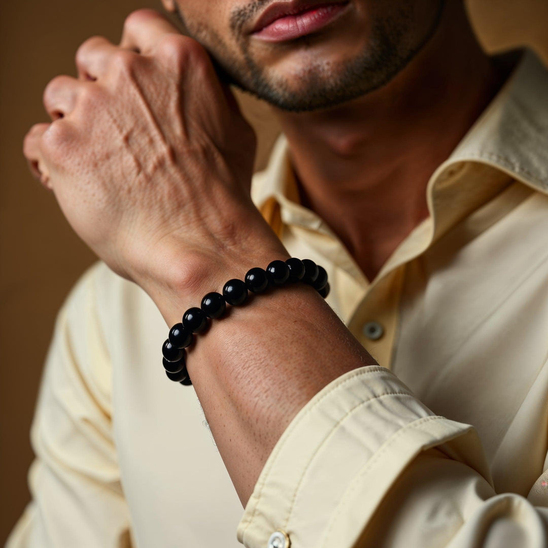"Rampart" Bracelet in Black Tourmaline