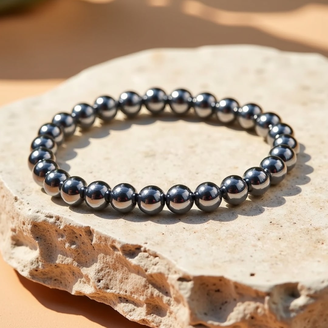 "Anchoring Symbol" Bracelet in Hematite