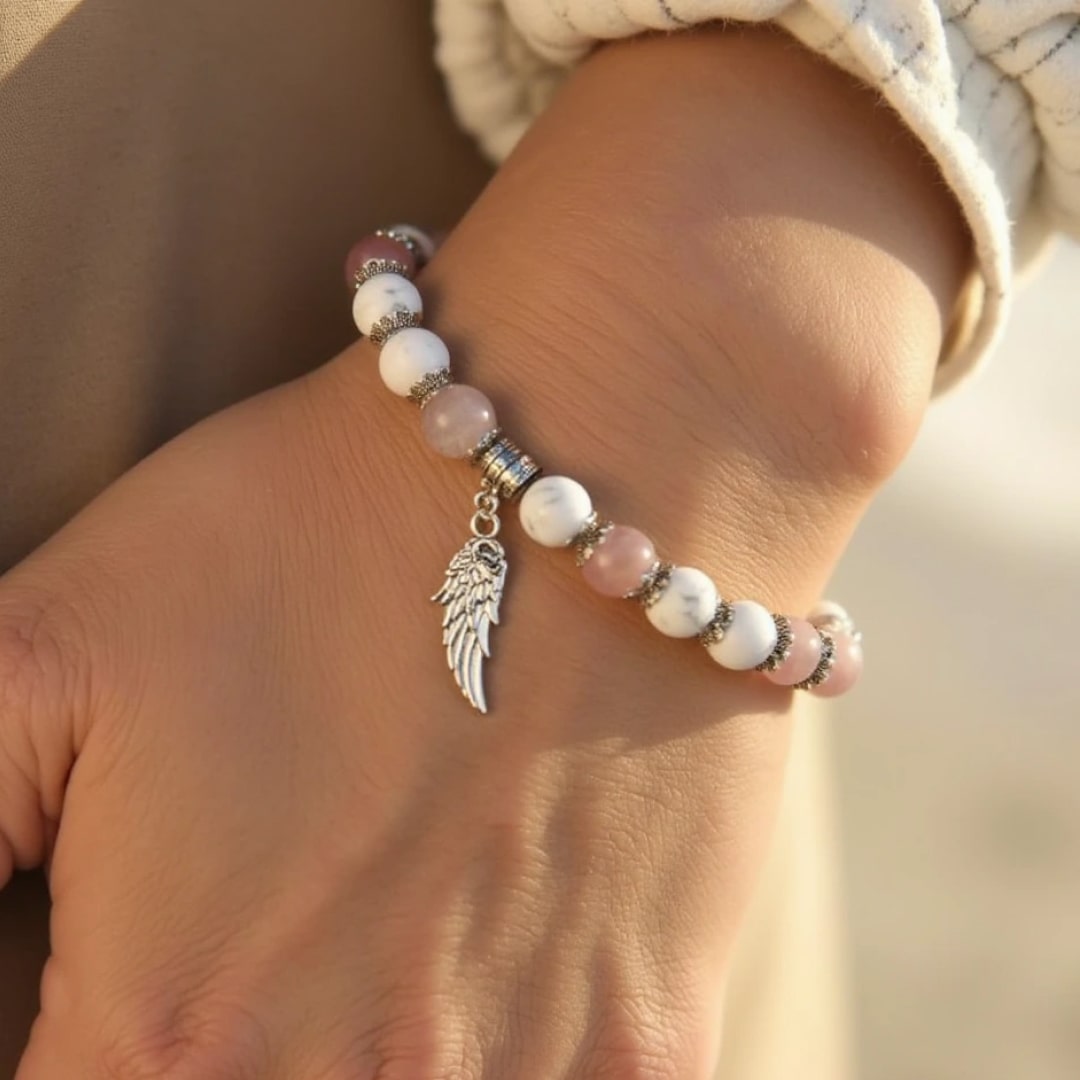 "Angel Wing" Natural Stone Bracelet