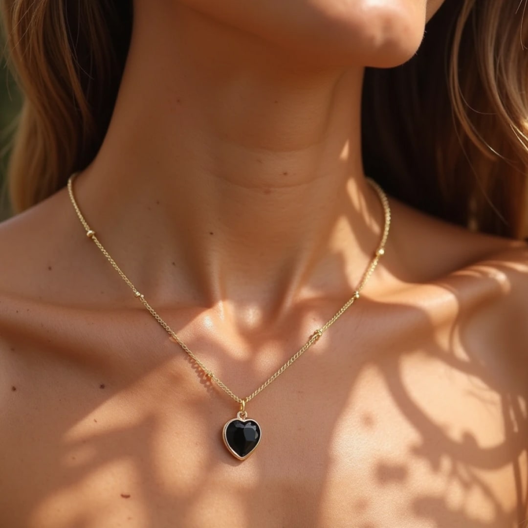 Natural Stone Heart Pendant