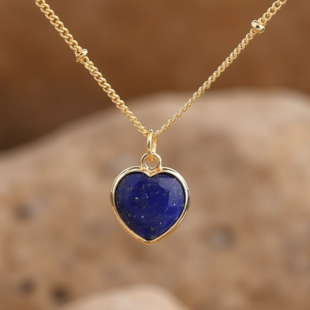 Natural Stone Heart Pendant
