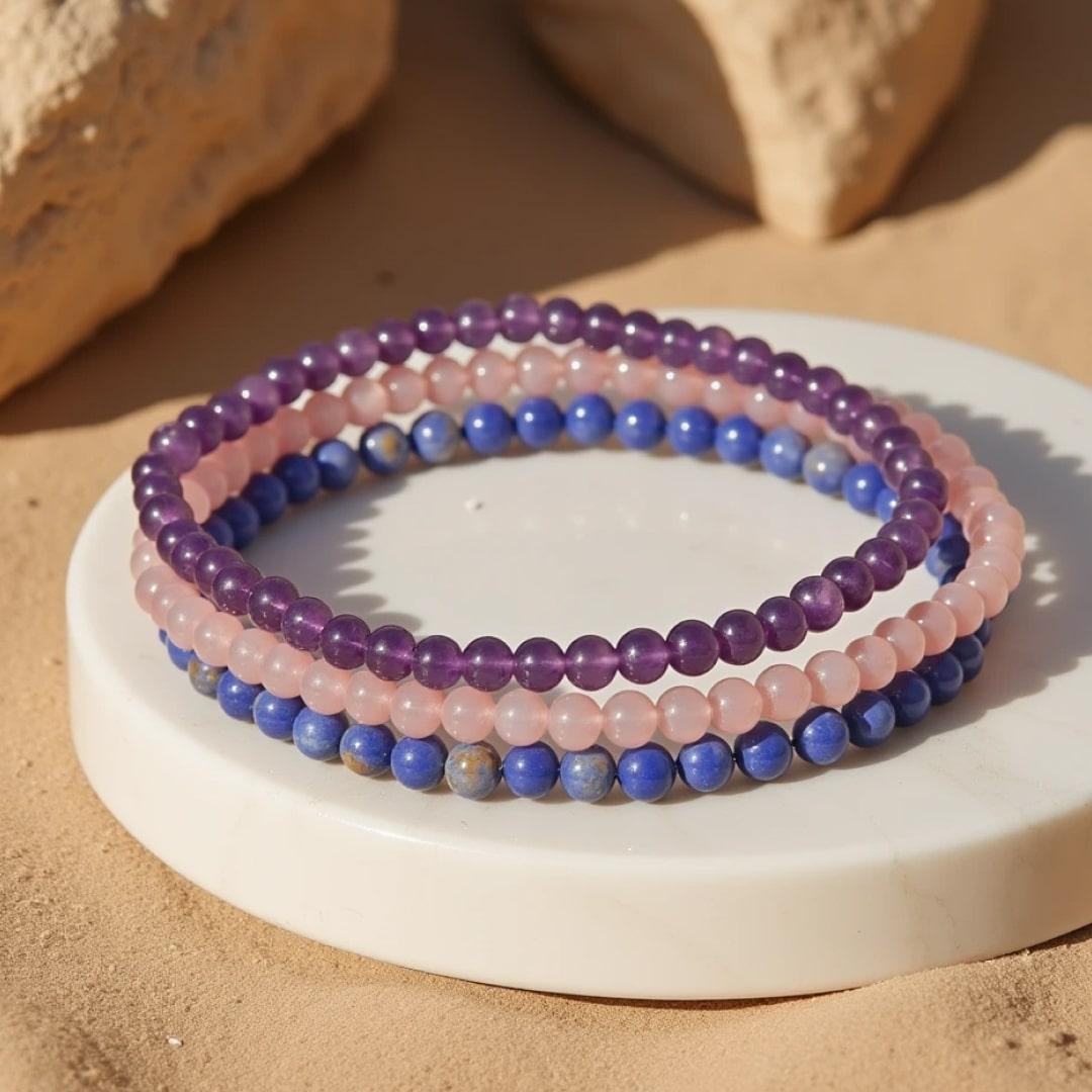 Fine Stone Bead Bracelet 4mm