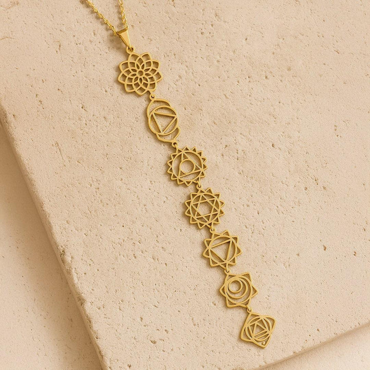 7 Chakra Necklace - Sacred Symbols