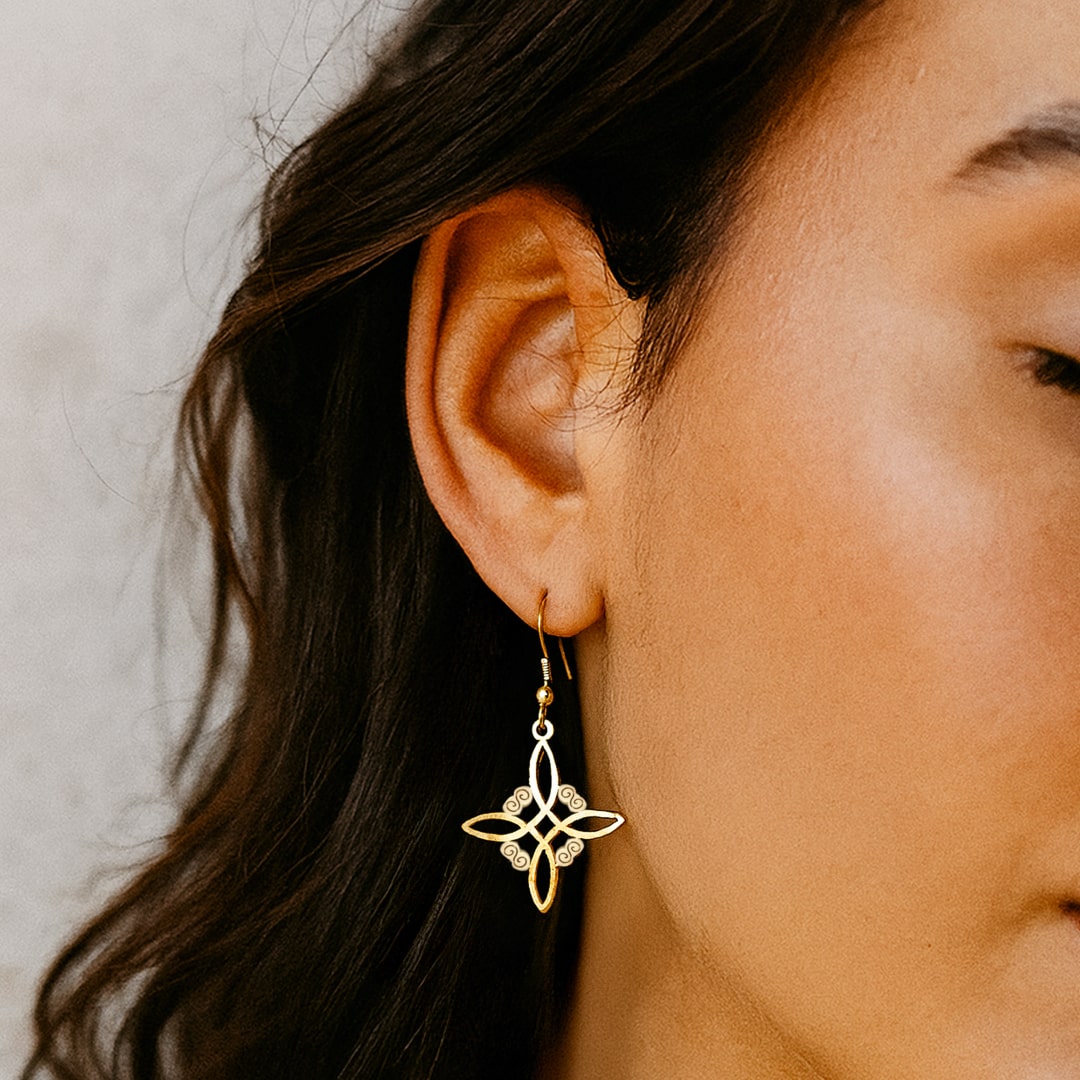"Enchanted Protection" Earrings in Witch Knot