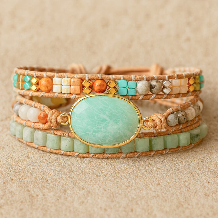 Bracelet Wrap "Softness of Amazonite"