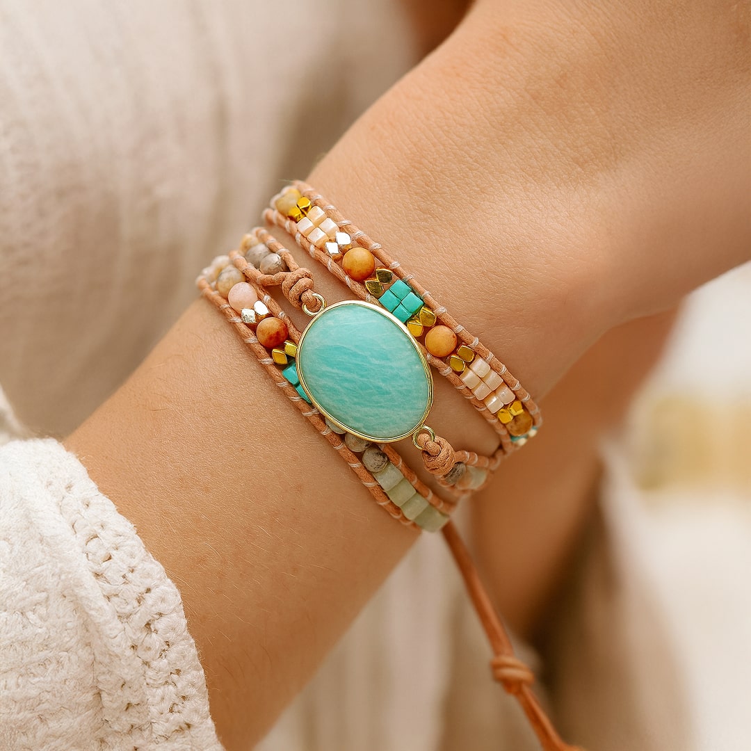 Bracelet Wrap "Gentleness of Amazonite"
