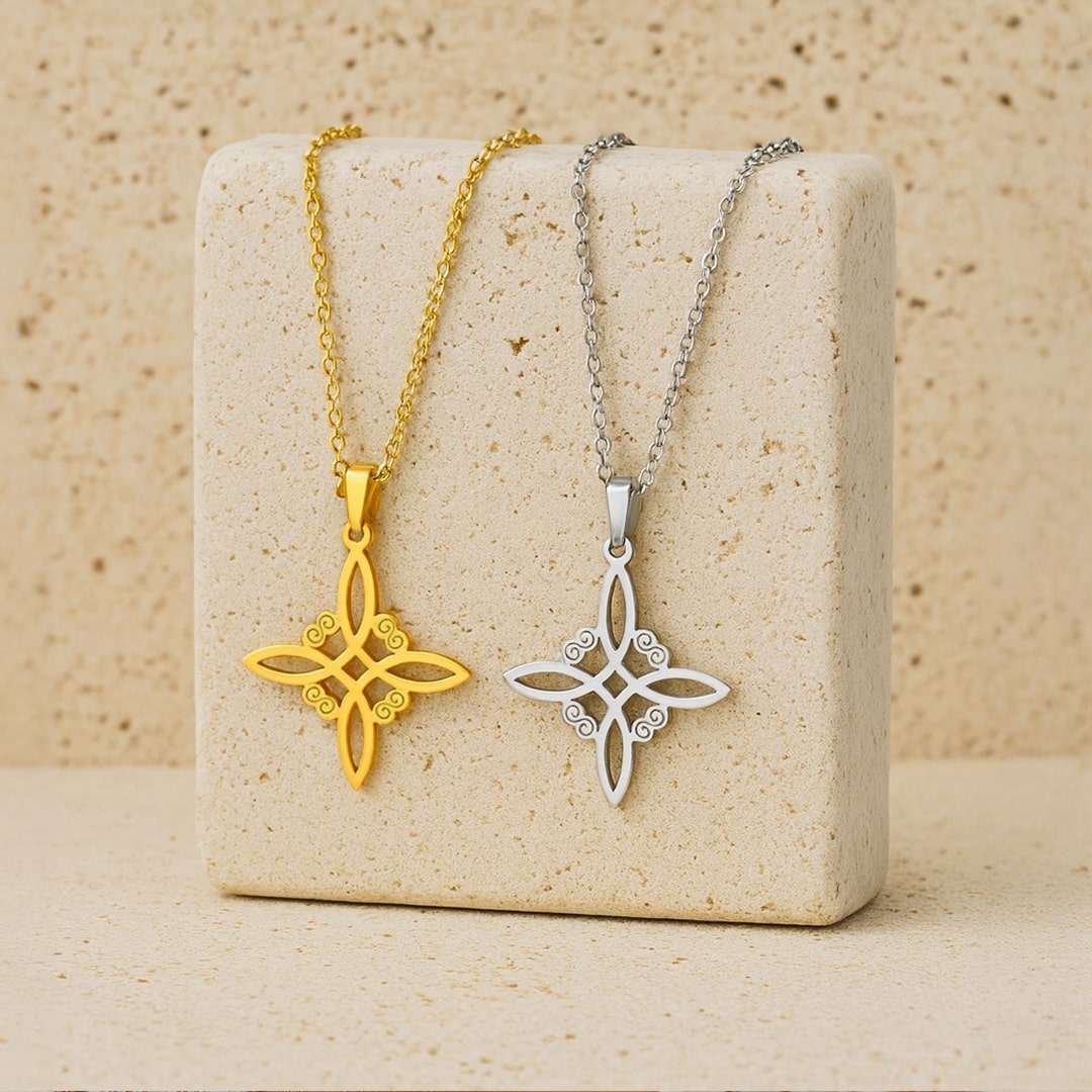 Witch Knot Shield Necklace