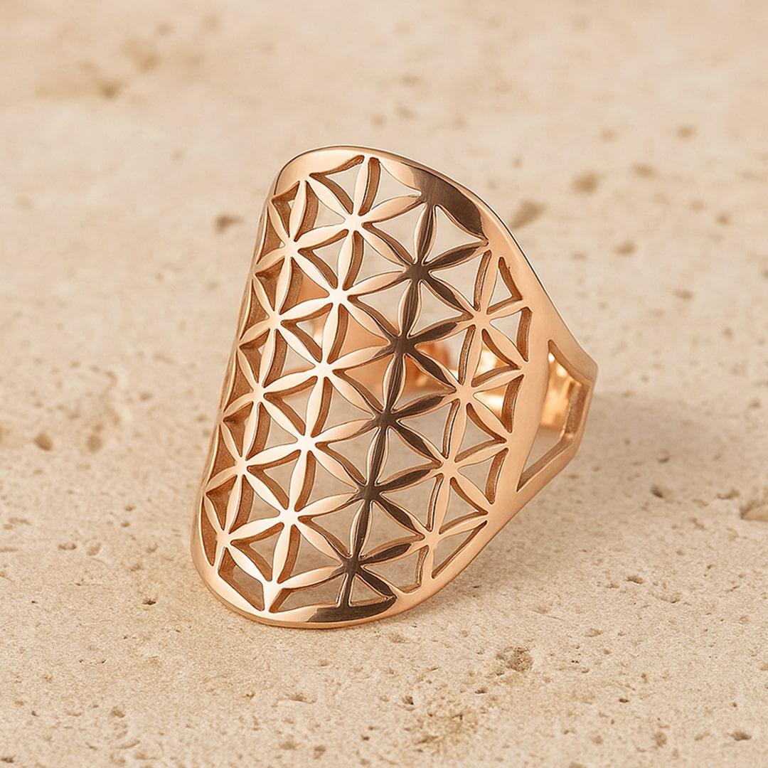 Adjustable Ring "Flower of Life"