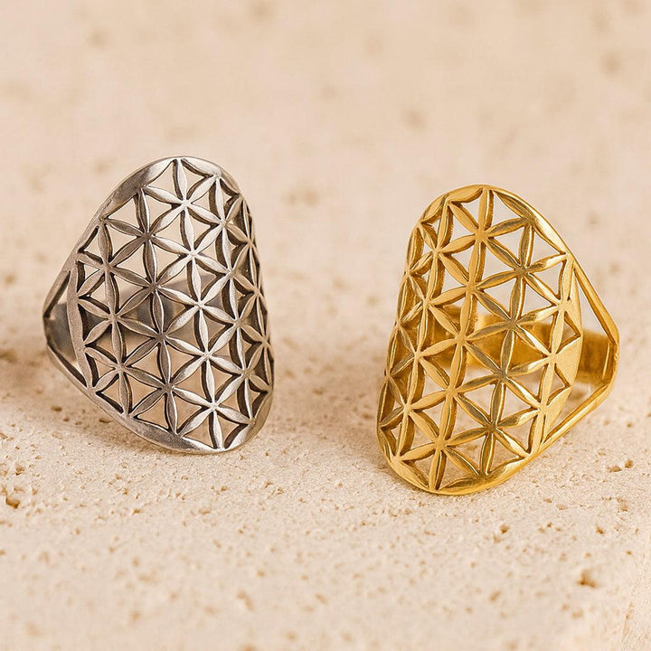 Adjustable Ring "Flower of Life"