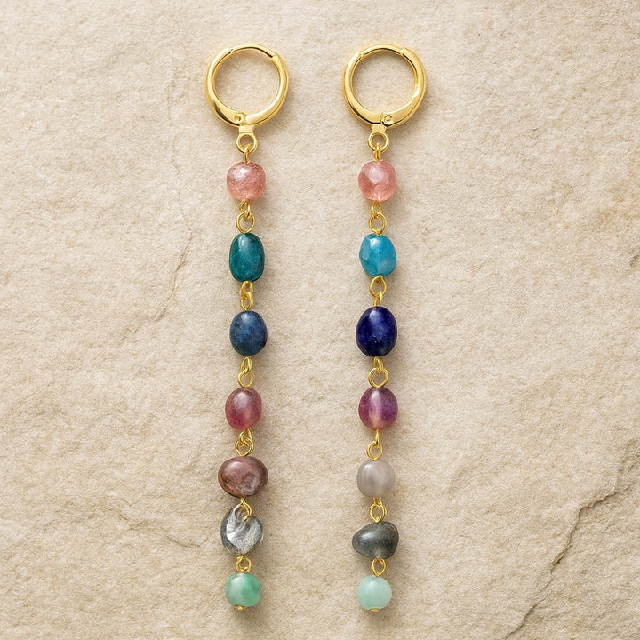 Earrings "Wellness Cascade of the 7 Chakras"