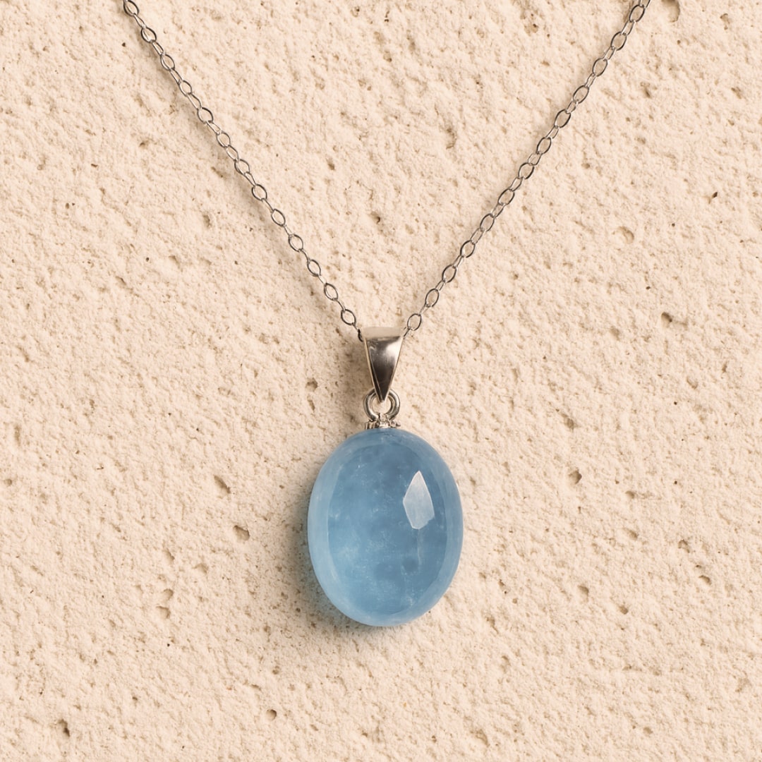 "Deep Calm" Pendant in Aquamarine