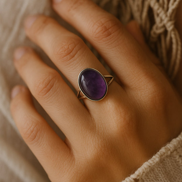 "Shanti" Amethyst Ring