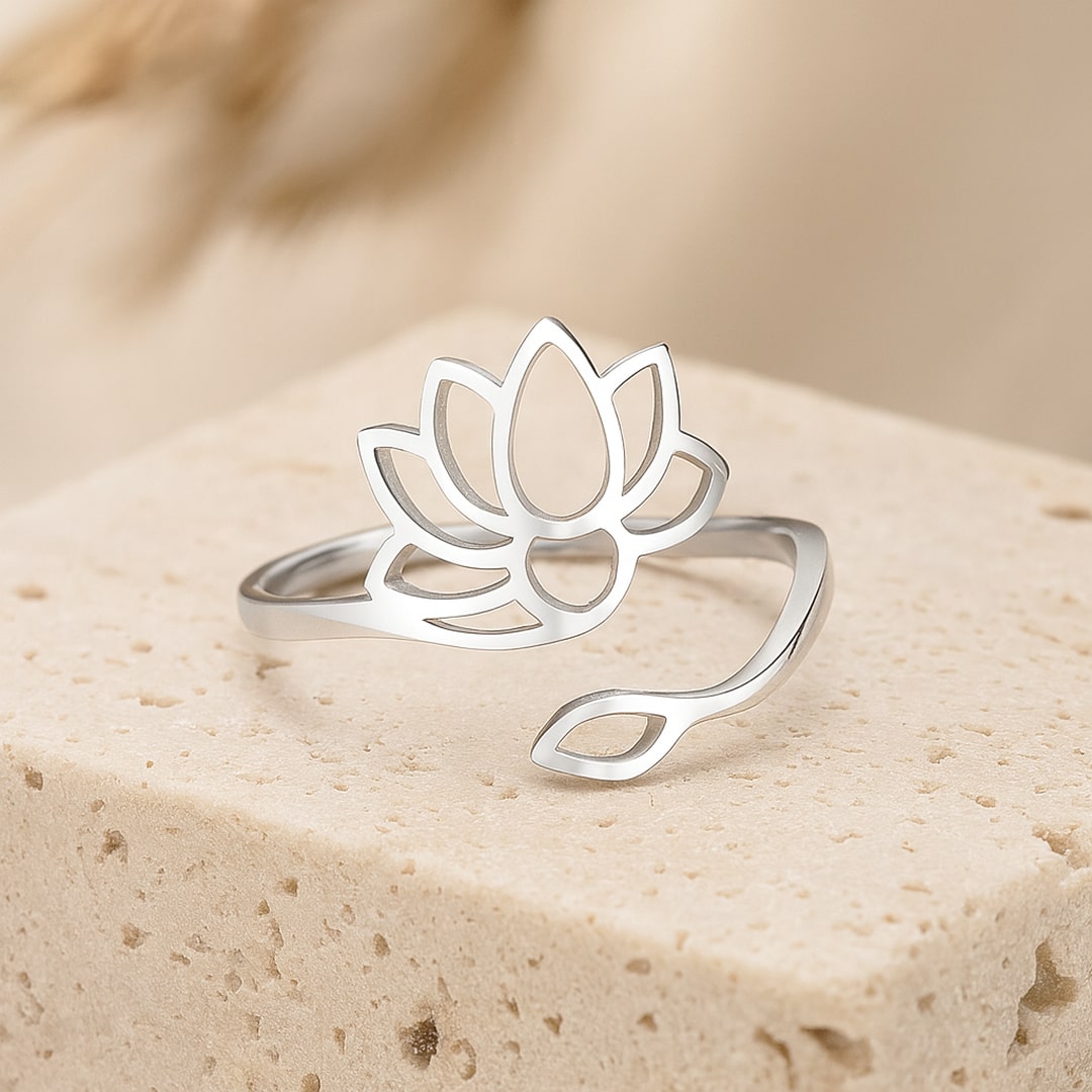 Adjustable Divine Lotus Ring