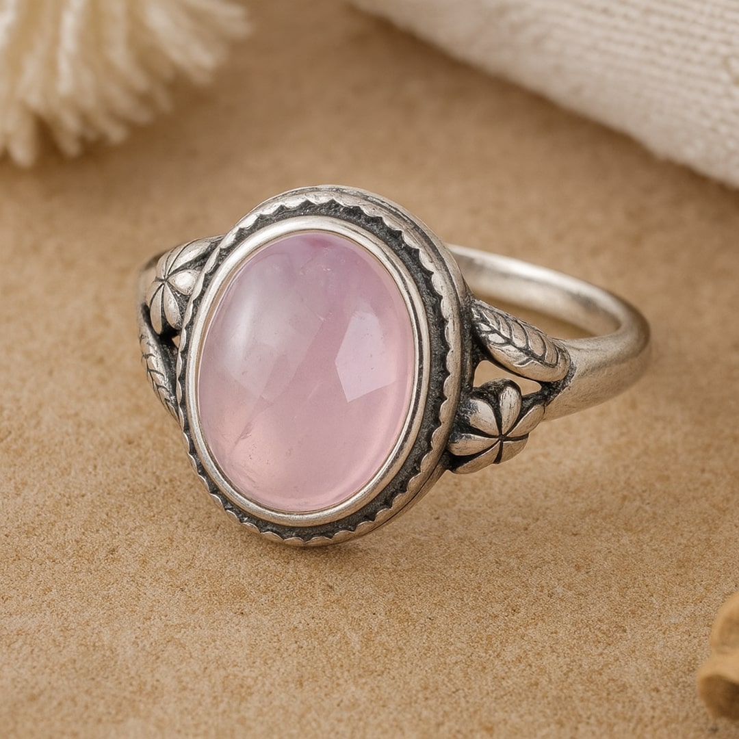 "Sweetness of Love" Ring in Rose Quartz