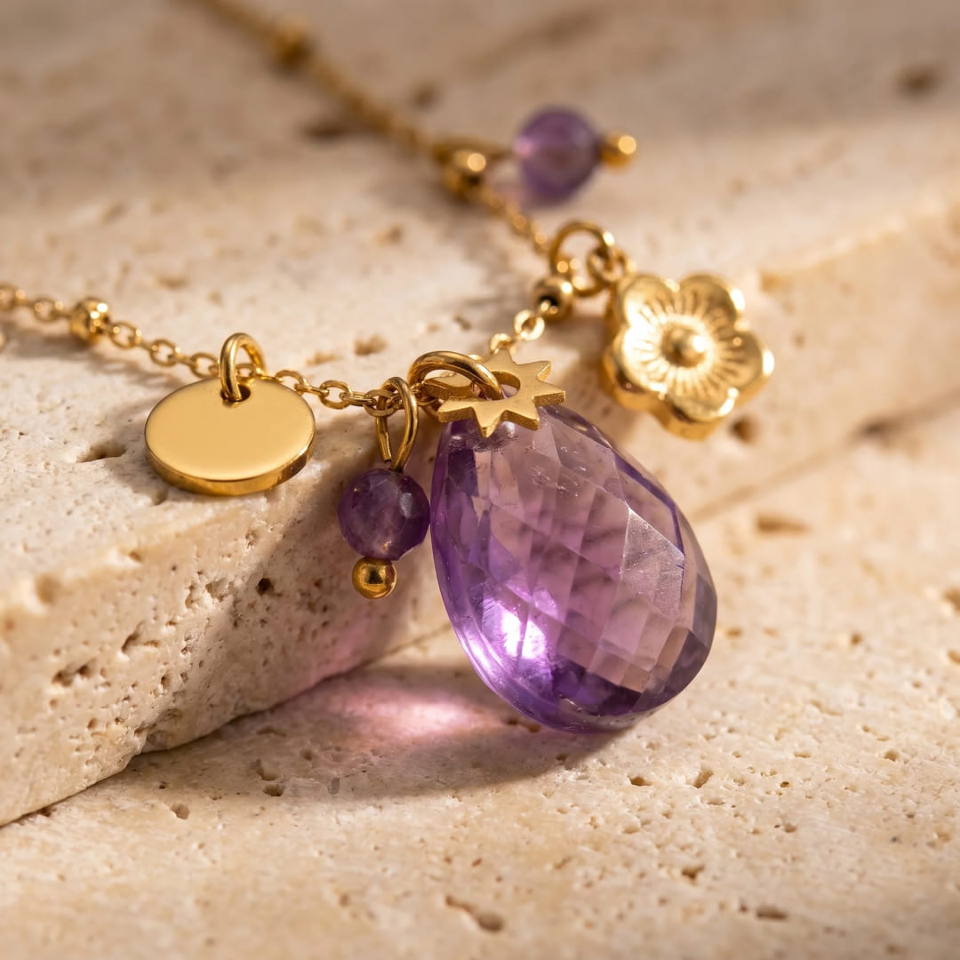 Ombeline Necklace in Amethyst