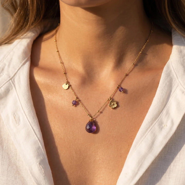 Ombeline Necklace in Amethyst