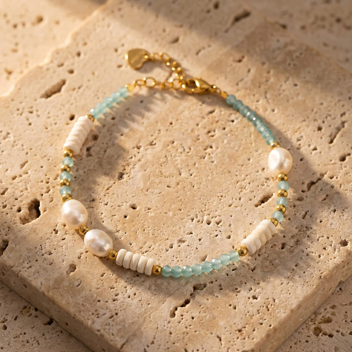 "Peaceful Ocean" Bracelet & Freshwater Pearls