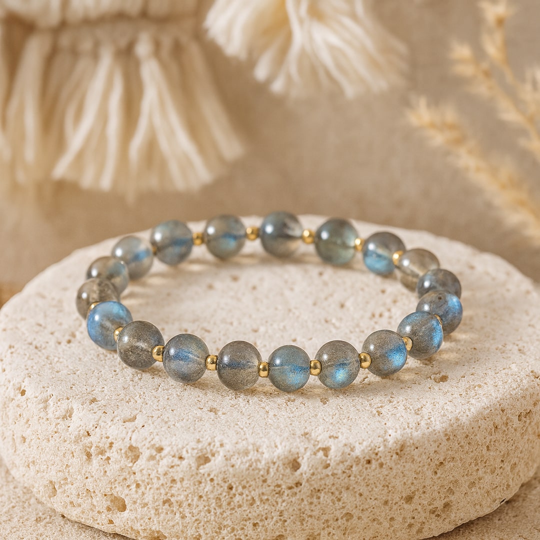 Duo Bracelet "Clarity & Protection" in Labradorite