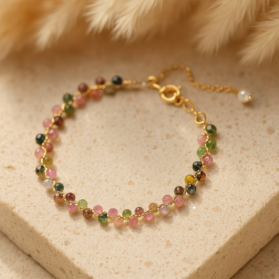 Elegant Multicolored Tourmaline Bracelet